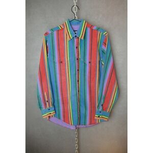 Vintage Wrangler Brushpopper Western Shirt Mens 16-34 Regular‎ Fit Striped